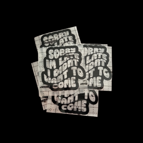 Sorry I'm Late vinyl decal