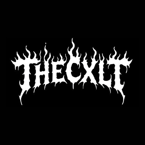 CXLT flame font banner decal in black