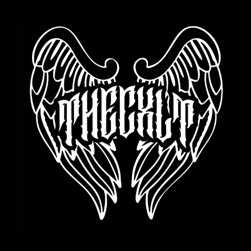 CXLT ANGEL WINGS banner decal in black