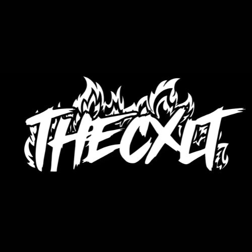 CXLT FLAME banner decal in black